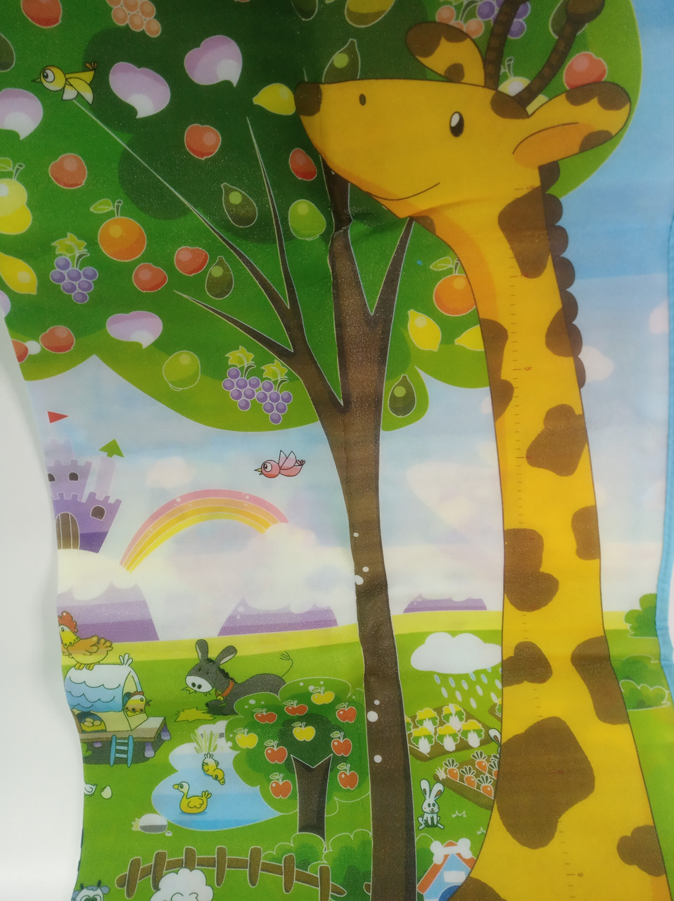 Детский коврик двухсторонний 1.5*1,8 м, толщина 0.5 см. Жираф + буквы игровой детский коврик. - фото 8 - id-p137657784