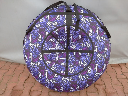 Надувная ватрушка (тюбинг) 120 см "Экстрим фиолетовый" с автокамерой
