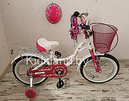 Детский велосипед DELTA Butterfly 16" + шлем (белый)