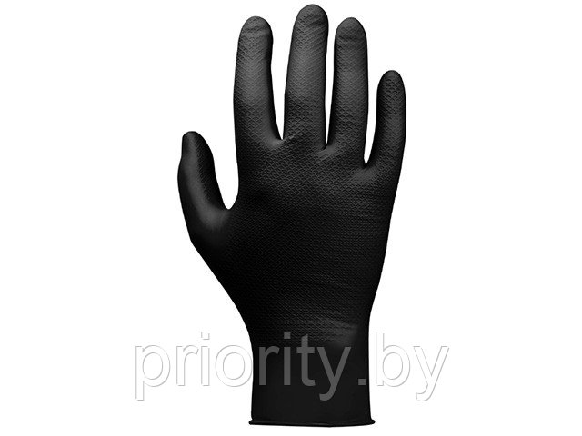 Перчатки нитриловые, р-р 9/L, черные, уп. 5 пар,  JetaSafety (Ультрапрочные нитриловые перчатки JetaSafety