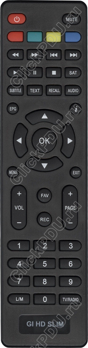 Пульт для Galaxy Innovations (Gi) HD SLIM T2 ic DVB-T2