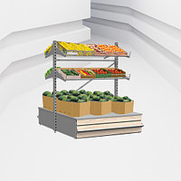 Фруктово-овощной островной модуль Stahler с декоративной панелью
