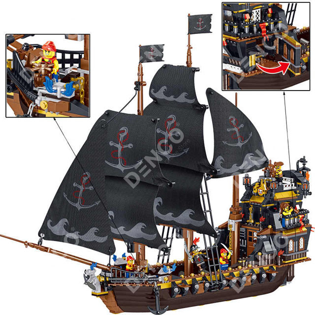 Конструктор Zhe Gao QL1803 Корабль призрак (аналог Lego Pirates of the Caribbean) 1334 детали - фото 6 - id-p137723549