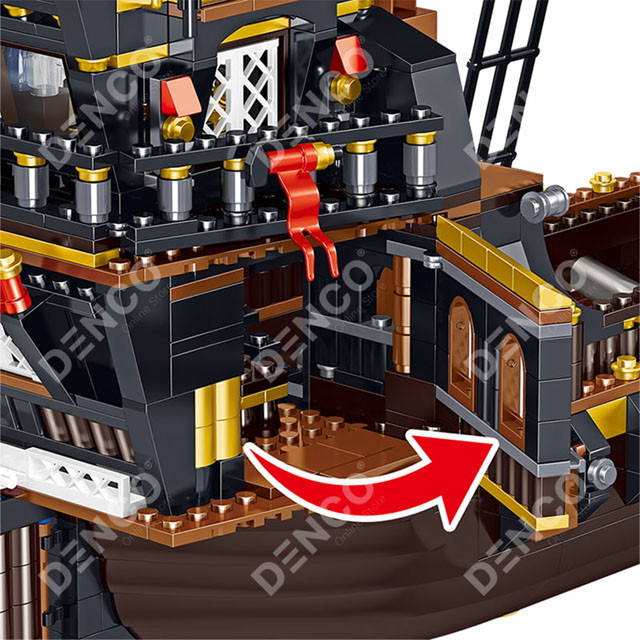 Конструктор Zhe Gao QL1803 Корабль призрак (аналог Lego Pirates of the Caribbean) 1334 детали - фото 8 - id-p137723549