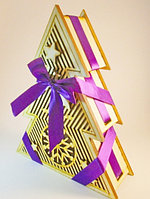 Коробка для новогоднего подарка "Елочка" с лентой, фото 2