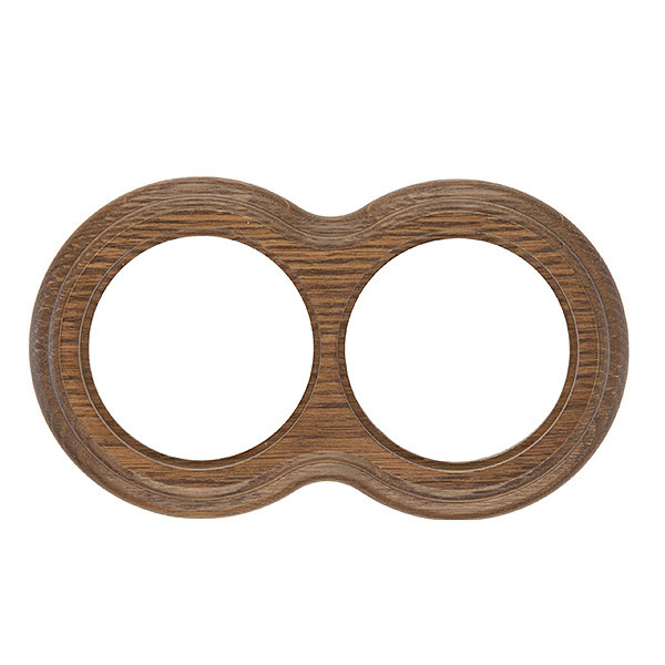 Рамка 2 поста Восьмерка   Выбеленый дуб с корич. патиной