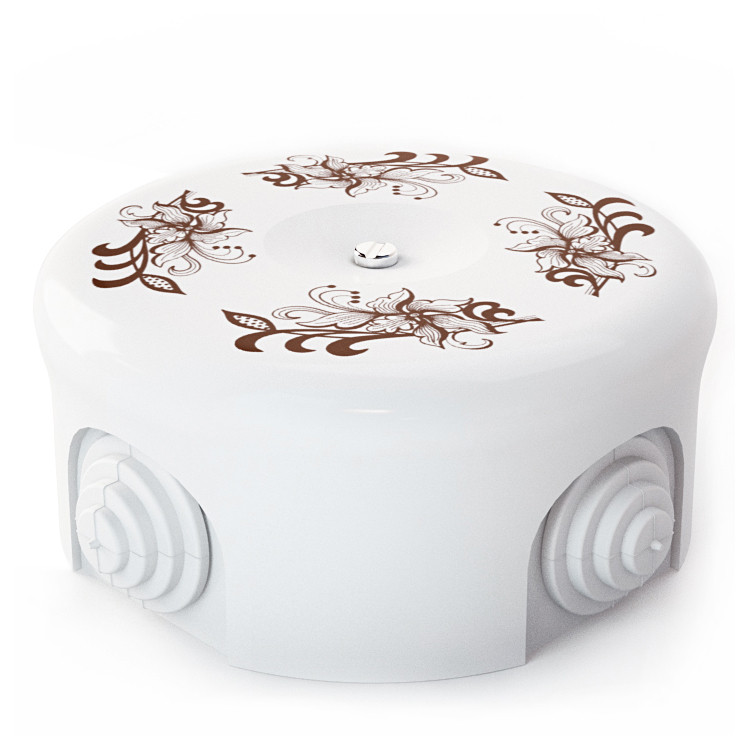 Распределительная коробка  78мм Lindas, орнамент №1 (лилия)