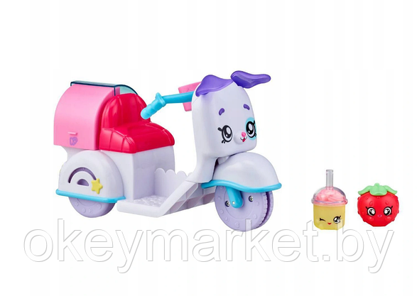 Скутер для кукол Кинди Кидс Kindi Kids Fun Delivery Scooter and 2 Shopkins, фото 3