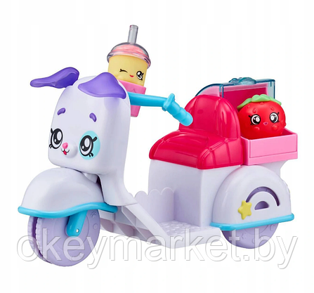 Скутер для кукол Кинди Кидс Kindi Kids Fun Delivery Scooter and 2 Shopkins, фото 2