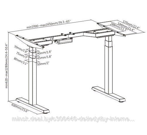 Компьютерный электрорегулируемый стол Ergo Desk Pro - фото 5 - id-p137753921