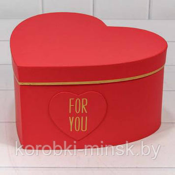 Коробка Сердце  "For you" 27*27*15 см Красный