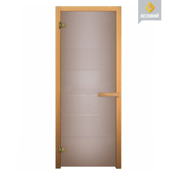 Дверь для бани стеклянная 1900х700 (сатин матовая, 2 петли, 6мм)