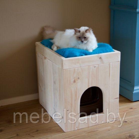 Домик для кота из массива сосны "Кошкин Дом №29" - фото 1 - id-p137758113