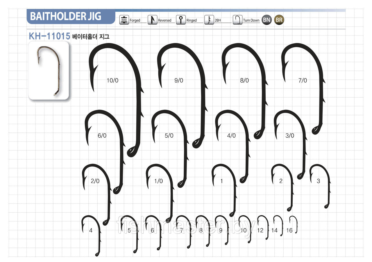 РЫБОЛОВНЫЕ КРЮЧКИ Fishmaster BAITHOLDER-JIG (BN) (KH-11015) 6 - фото 1 - id-p137762039