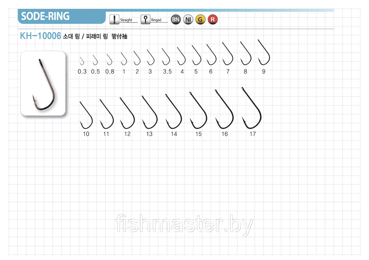 РЫБОЛОВНЫЕ КРЮЧКИ Fishmaster SODE-RING (BN) (KN - 10006) #0,8 - фото 1 - id-p137765337