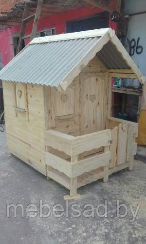 Детский деревянный домик "Теремок №16" Д1500мм*Ш1000мм*В1600мм