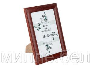 Рамка для фотографий деревянная со стеклом, 15х21 см, бордовая, PERFECTO LINEA