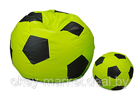 Бескаркасное кресло футбольный мяч 100 см + подножка 40 см Egato