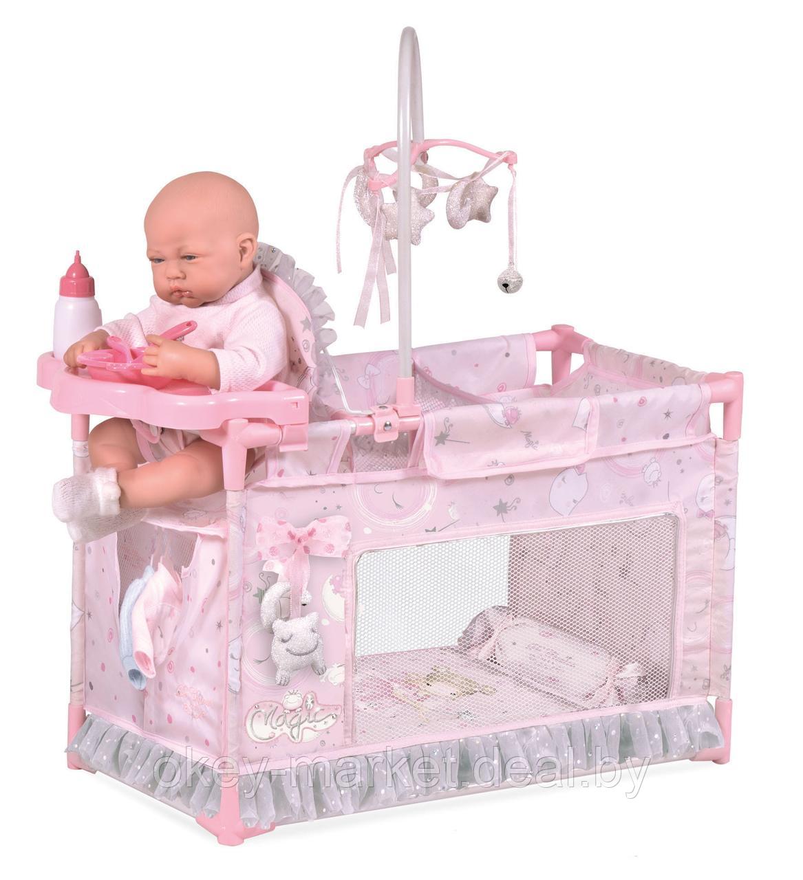 Кроватка-игровой центр с аксессуарами для куклы серии Мария 53134