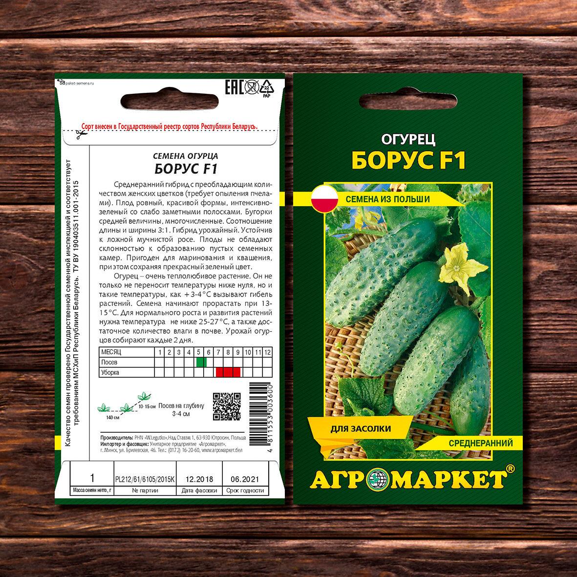 Семена Огурец Борус F1, 1 г