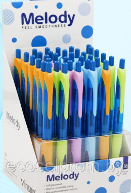 Автоматическая шариковая ручка с чернилами на масляной основе: "VINSON Melody"; синий тонированный корпус - фото 2 - id-p137790958
