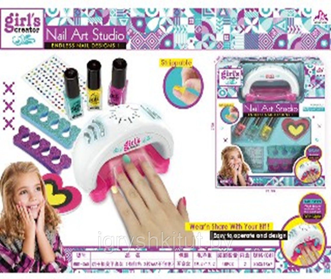 Детский маникюрный набор "Nail Glam Salon" для стайлинга ногтей арт.MBK-368 - фото 3 - id-p137792798