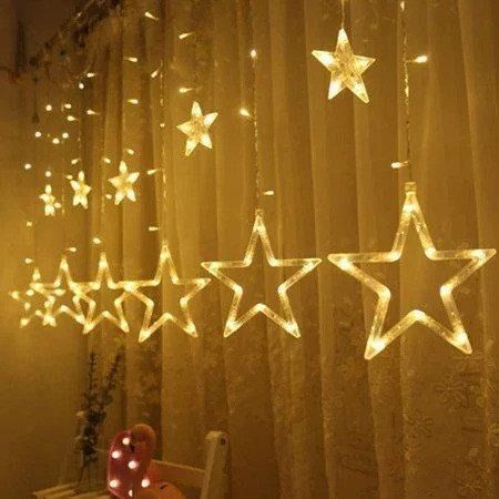Новогодние подвесные светодиодные звёзды 3 метра - фото 2 - id-p137799738