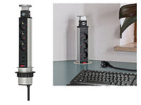 Удлинитель-башня 2м встраиваемый в столешницу (3 роз, 2 USB, H05VV-F 3G1.5) Brennenstuhl (вертикальн