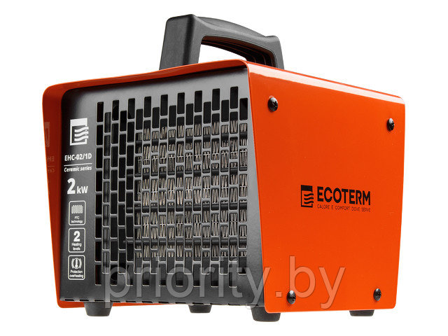 Нагреватель воздуха электр. Ecoterm EHC-02/1D (кубик, 2 кВт, 220 В, термостат, керамический элемент PTC) - фото 1 - id-p137807654