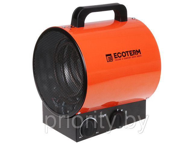 Нагреватель воздуха электр. Ecoterm EHR-03/1E (пушка, 3 кВт, 220 В, термостат) - фото 1 - id-p137807661