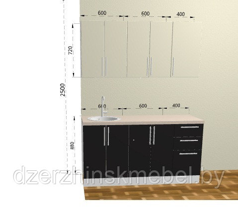 Набор мебели для кухни "Сапер" 1,6м. Производитель ЧПУП "Сапермебель".РБ - фото 8 - id-p36962307