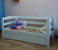 Кровать односпальная "ПЯТНИЦА" с выдвижными ящиками (массив ольхи/березы), фото 1