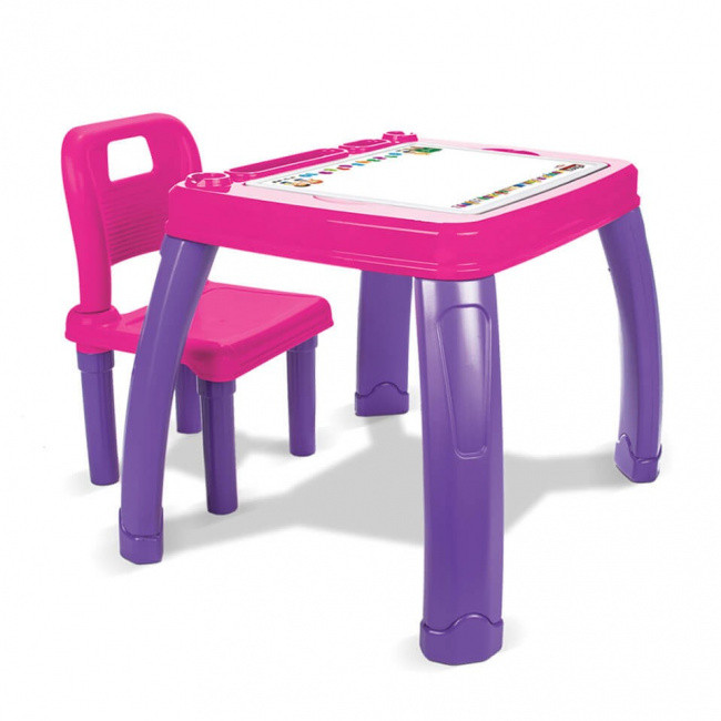 Набор Столик со стульчиком Pilsan Pink Малиновый (57*59*50 см) - фото 1 - id-p137820204