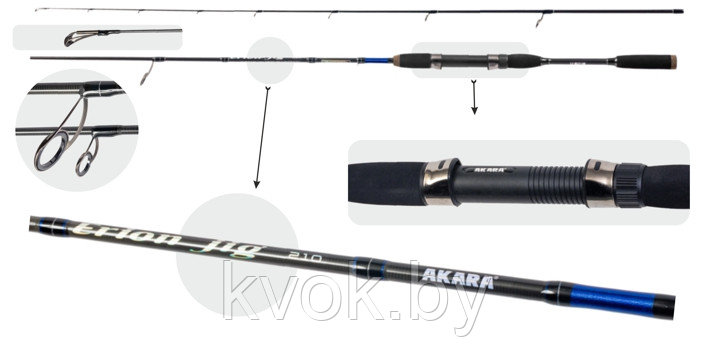 Спиннинг AKARA Erion Jig Spin 2.48 м, тест: 3-12 гр - фото 3 - id-p110384841