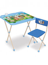 Комплекты детской складной мебели со столом и стулом от 3 до 7 лет Nika