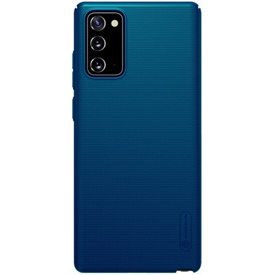 Пластиковый чехол с подставкой Nillkin Super Frosted Shield Синий для Samsung Galaxy Note 20 - фото 1 - id-p137823970
