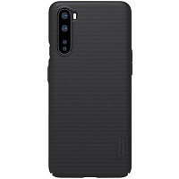 Пластиковый чехол с подставкой Nillkin Super Frosted Shield Черный для OnePlus Nord