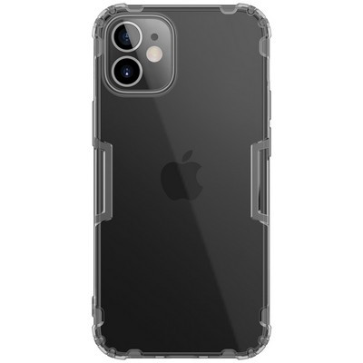 Силиконовый чехол Nillkin Nature TPU Case Серый для Apple iPhone 12 - фото 1 - id-p137823990