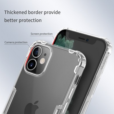 Силиконовый чехол Nillkin Nature TPU Case Серый для Apple iPhone 12 - фото 3 - id-p137823990