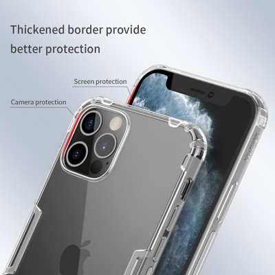 Силиконовый чехол Nillkin Nature TPU Case Серый для Apple iPhone 12 Pro - фото 3 - id-p137823993