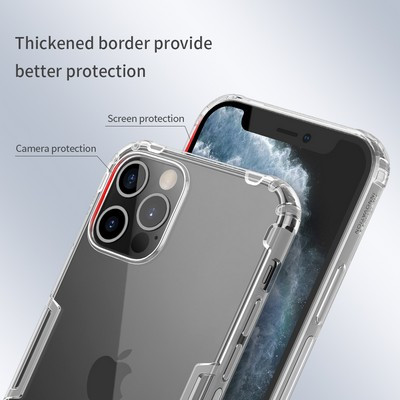 Силиконовый чехол Nillkin Nature TPU Case Серый для Apple iPhone 12 Pro Max - фото 3 - id-p137823996