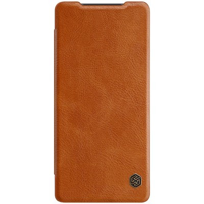 Кожаный чехол Nillkin Qin Leather Case Коричневый для Samsung Galaxy Note 20 - фото 1 - id-p137824000