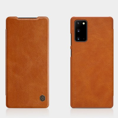 Кожаный чехол Nillkin Qin Leather Case Коричневый для Samsung Galaxy Note 20 - фото 4 - id-p137824000