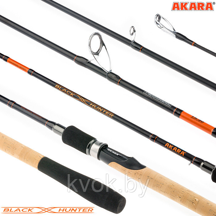 Спиннинг AKARA Black Hunter 2.28 м тест: 5-22 гр - фото 2 - id-p137833177