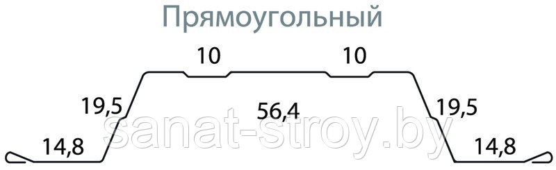 Штакетник Прямоугольный 0,45 PE-Double RAL 7024 мокрый асфальт - фото 2 - id-p121574349