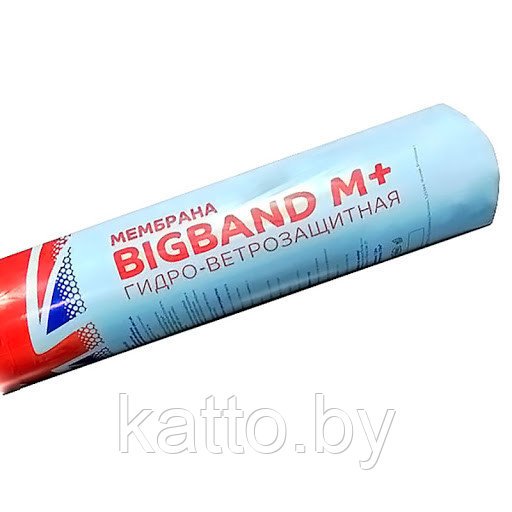 Мембрана трёхслойная гидро-ветрозащитная BIGBAND M Plus (с клеевым слоем)