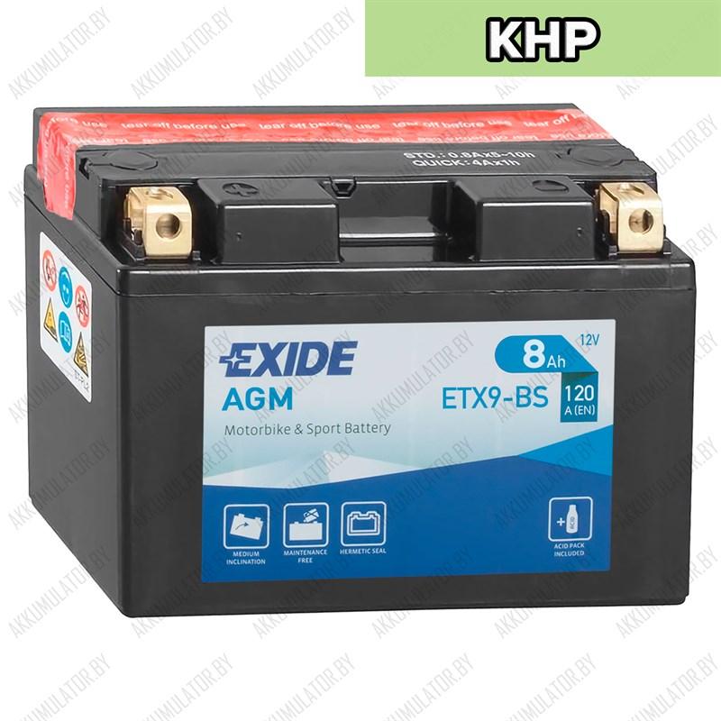 Exide AGM ETX9-BS