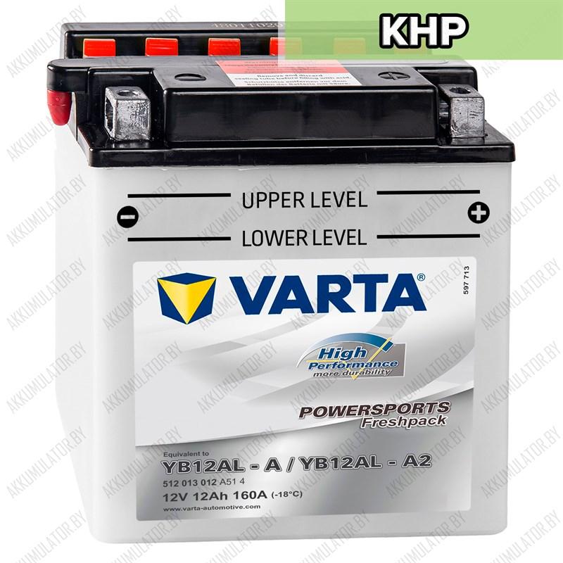 Varta Powersports Freshpack YB12AL-A