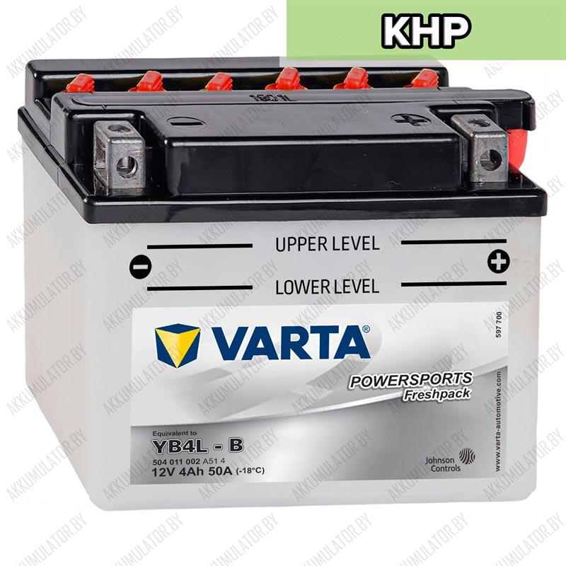 Varta Powersports Freshpack YB4L-B