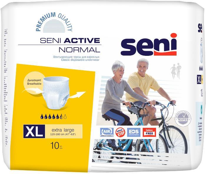 Трусы впитывающие Seni Active Normal, размер 4 (Extra Large), 10 шт.